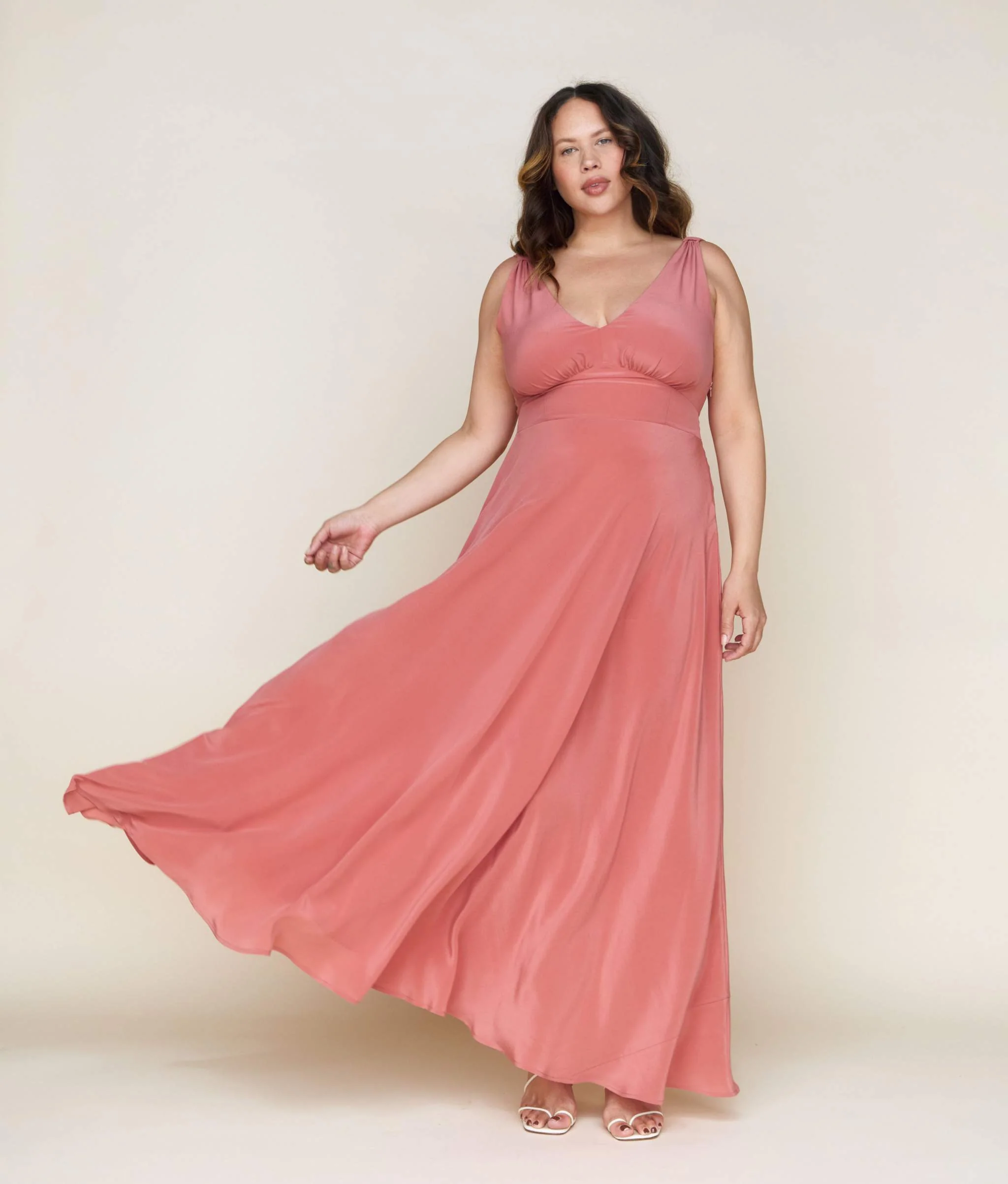 The Angelica Dress | Dusty Rose Silk - Image 4