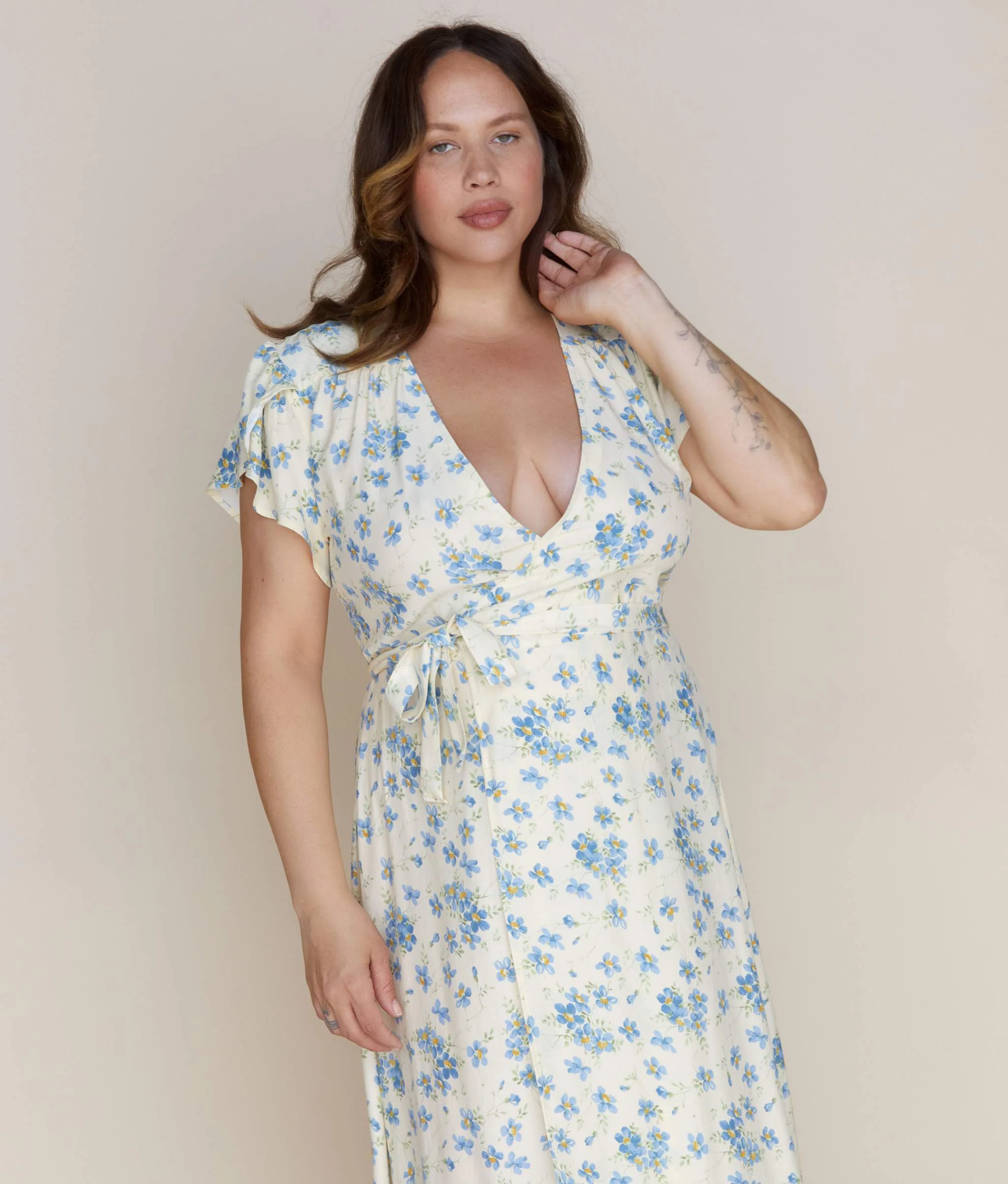 The Autumn Dress | Lilies In Bloom Silk - Image 4