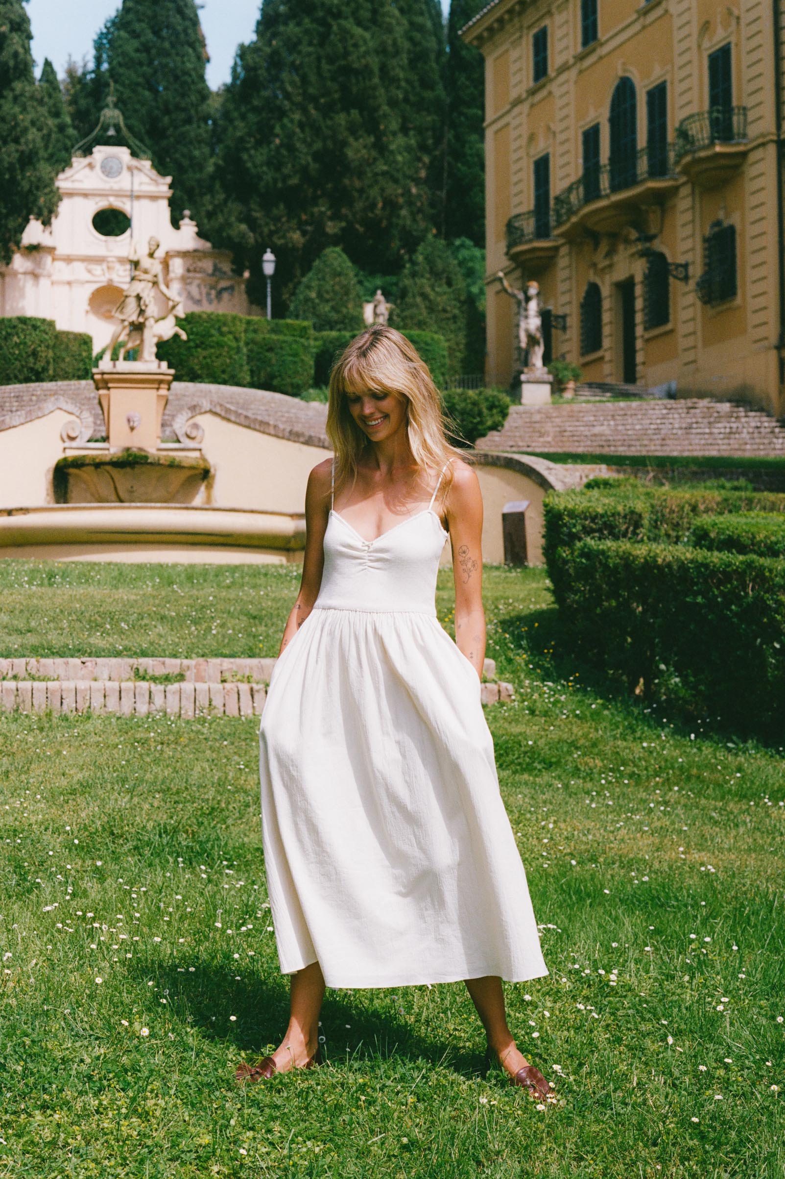 The Bernice Dress | Natural Regenerative Pointelle - Image 4