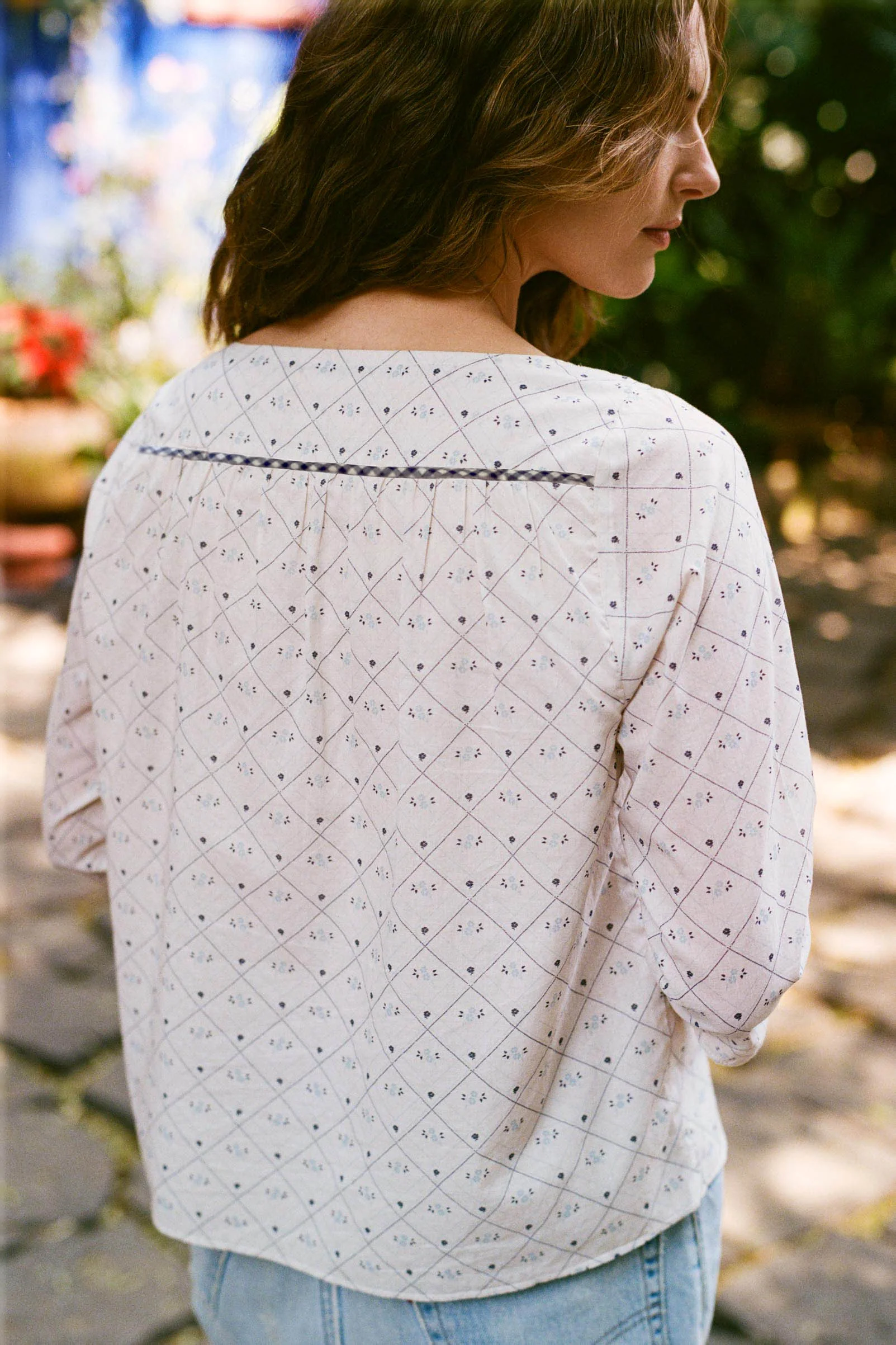 The Camelia Blouse | Dotted Plaid - Image 3