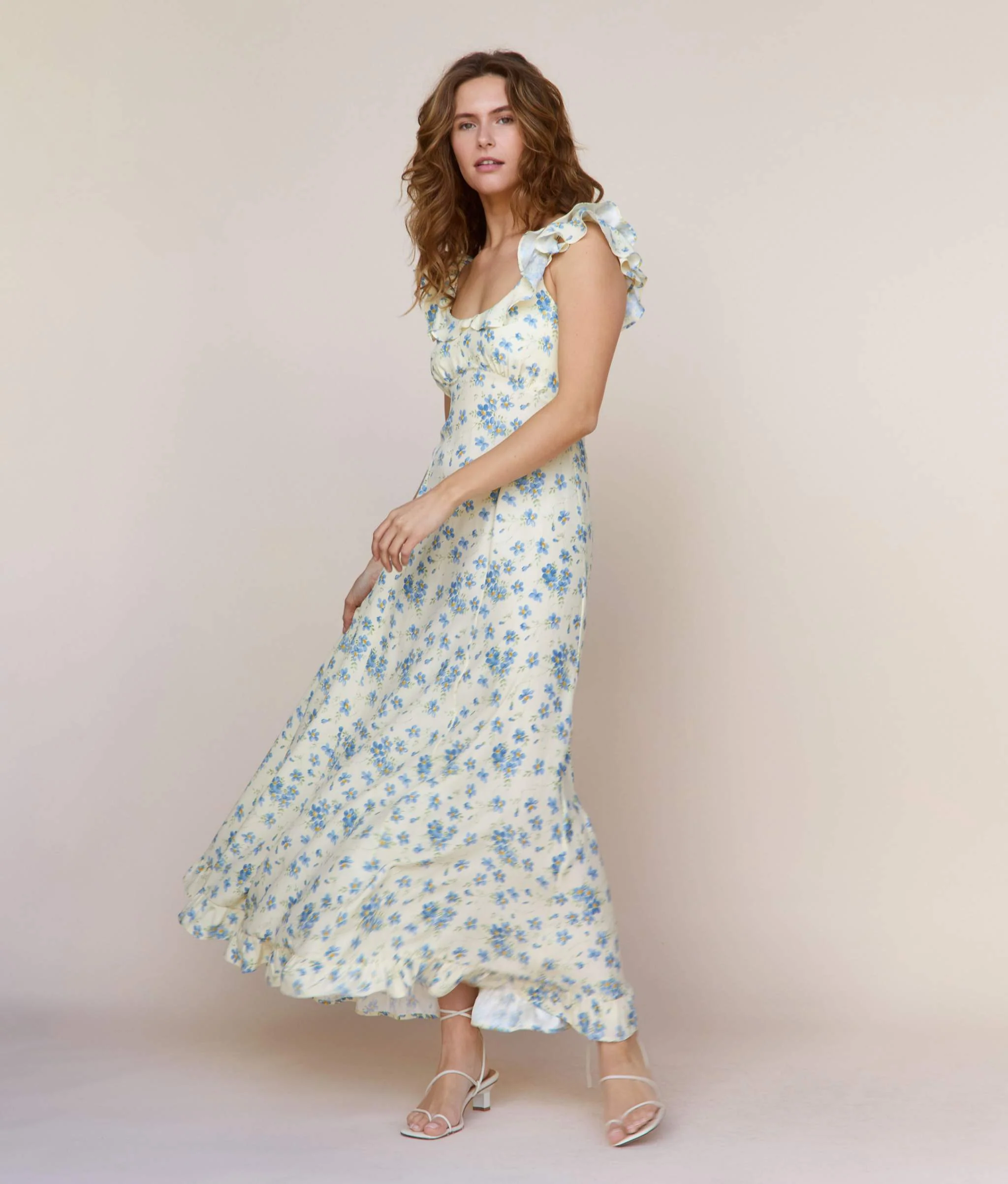 The Helina Dress | Lilies in Bloom Silk - Image 5