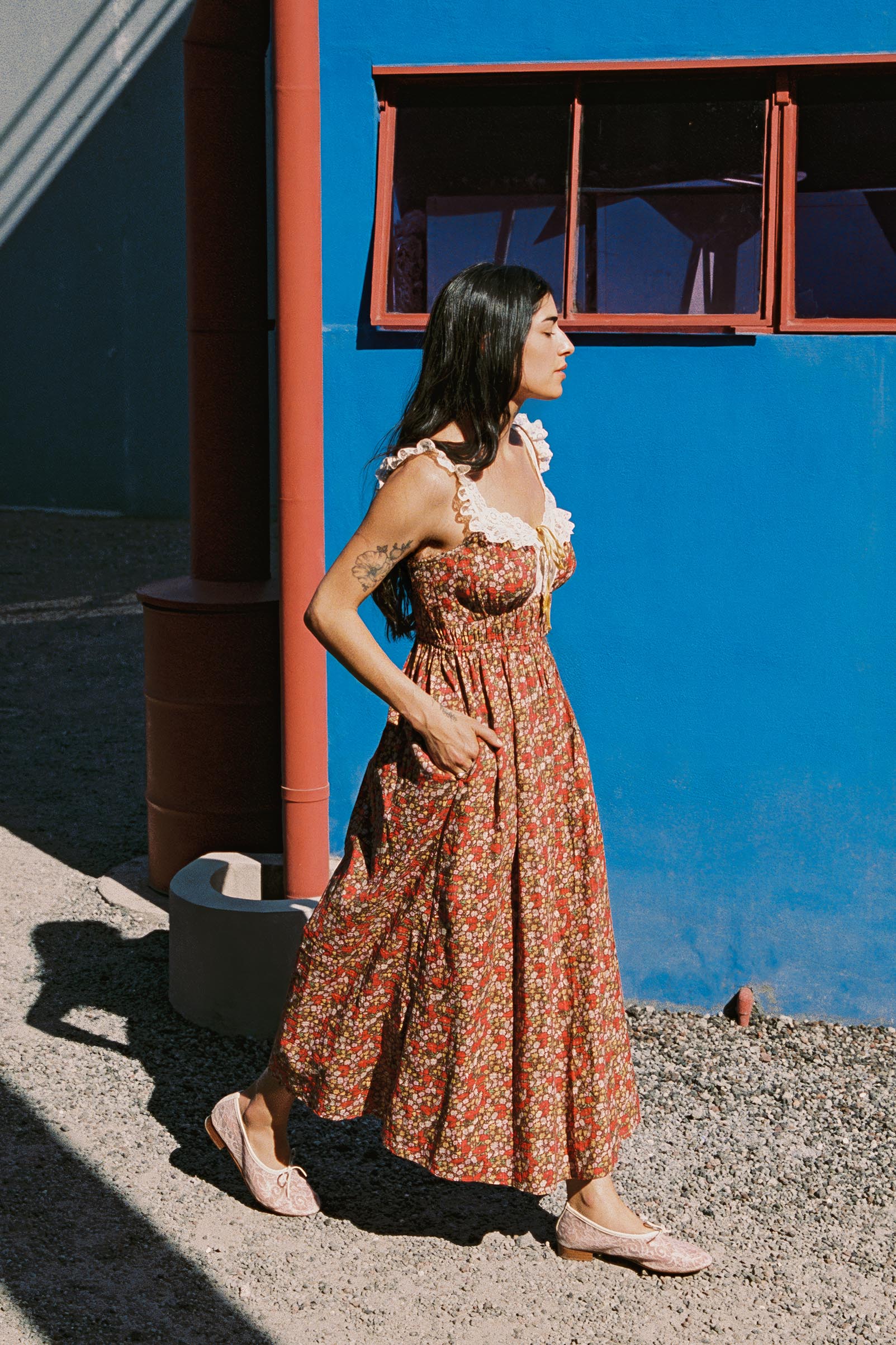 The Lysandra Dress | Carmine Flanders Poppy - Image 6