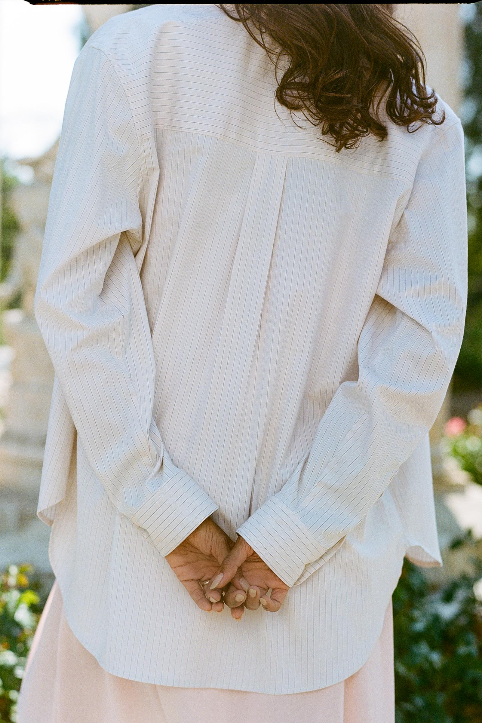 The Mirren Shirt | Alabaster Pinstripe - Image 6