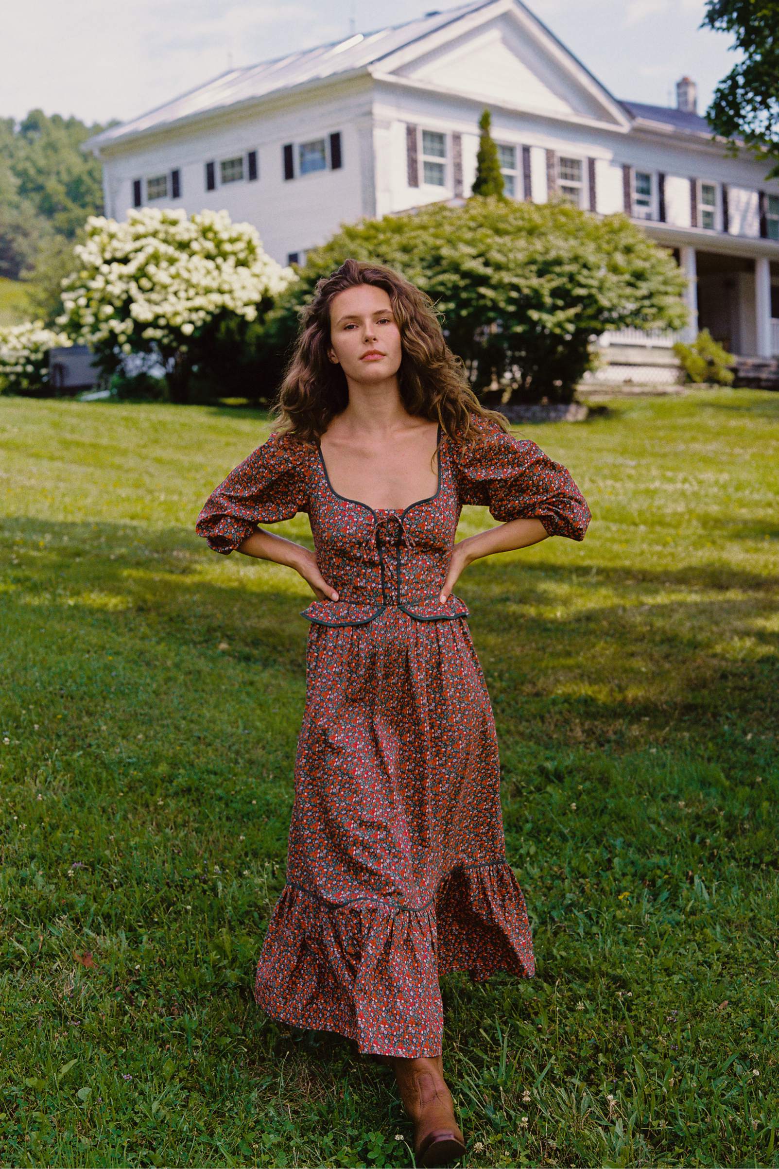 The Narcissa Dress | Evergreen Apple Harvest - Image 6