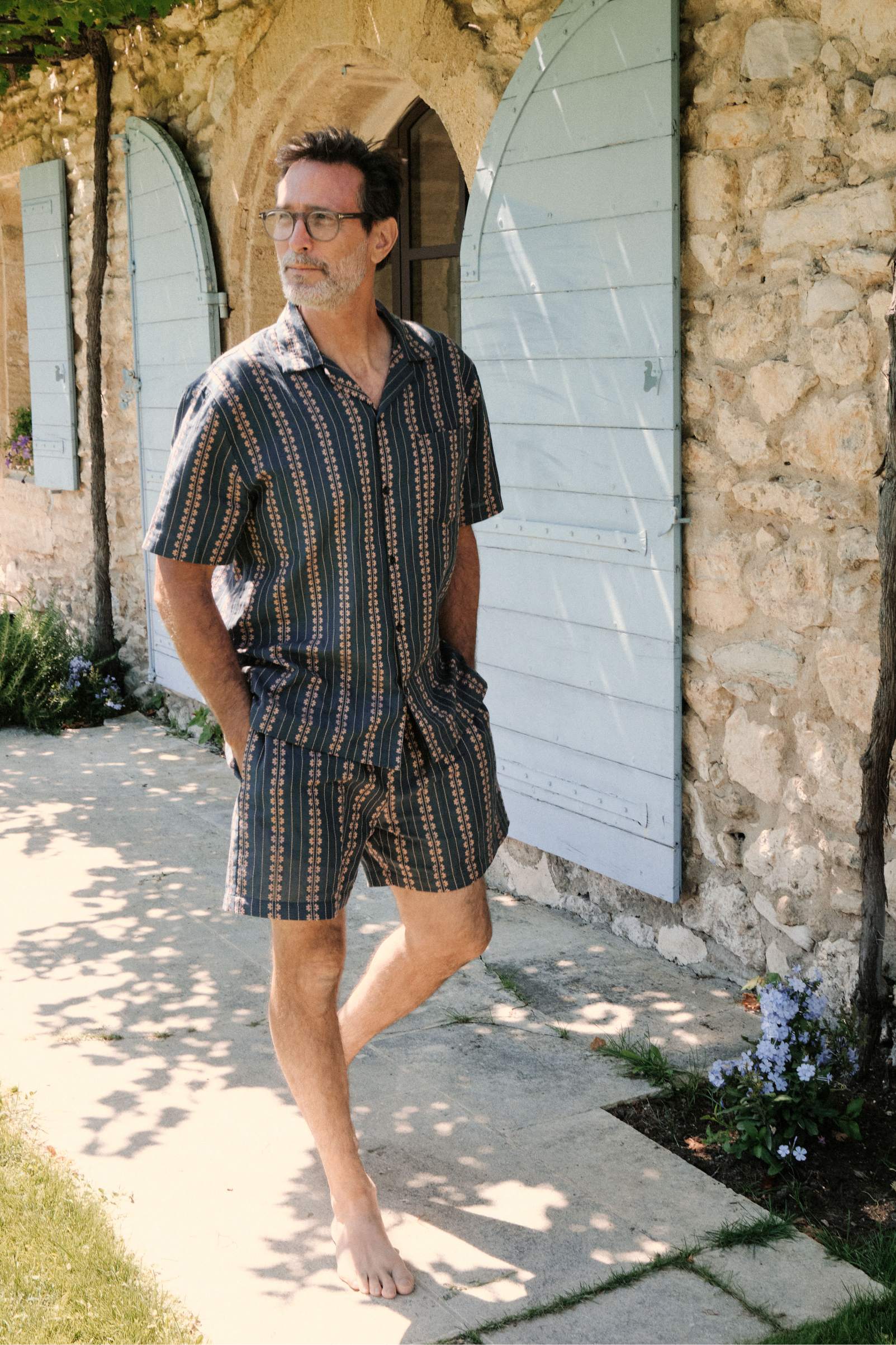 The Pedro Short Sleeve Shirt | Indigo Zinnia Stripe - Image 3