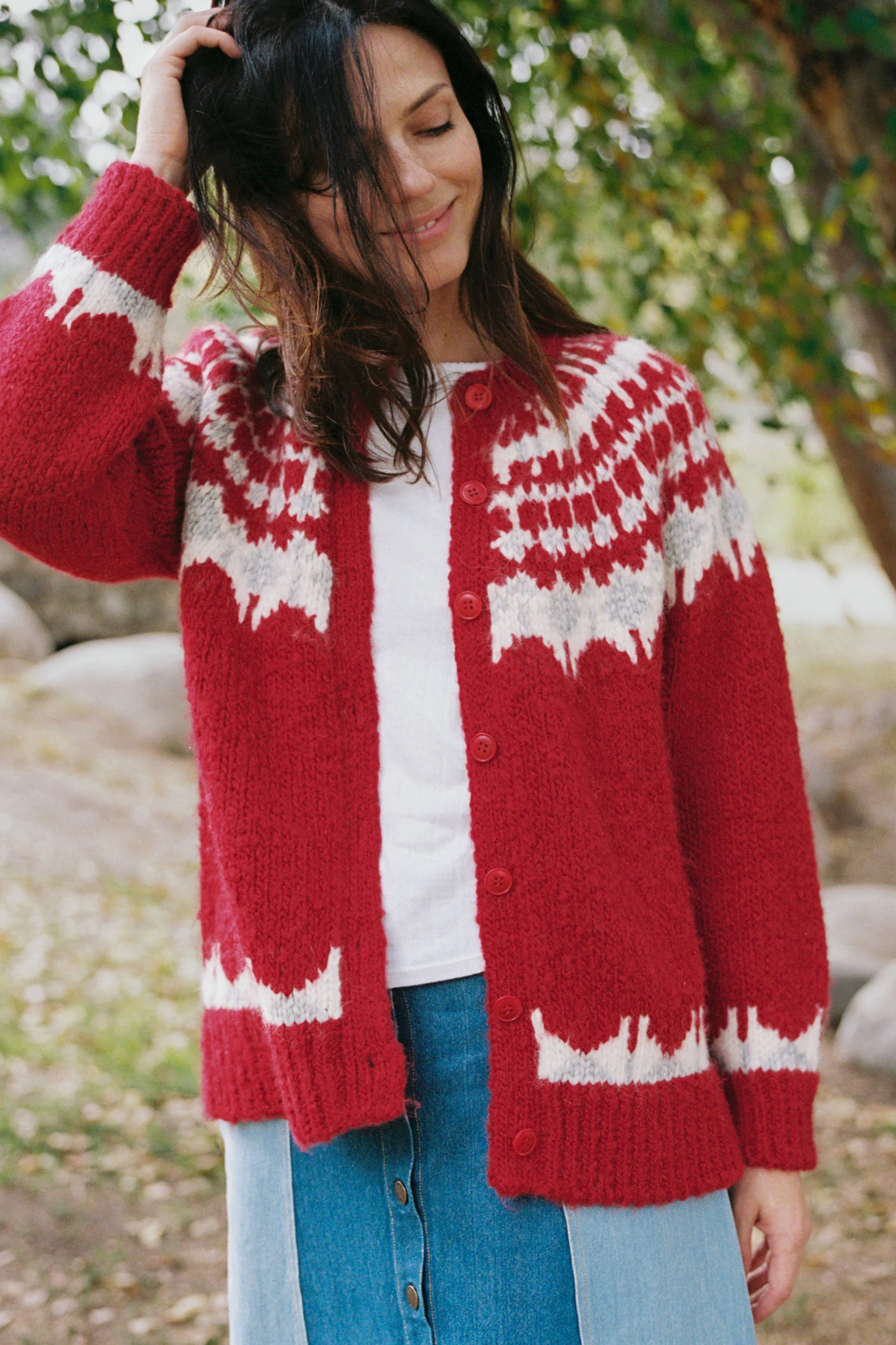 The Thora Cardigan | Beetroot - Image 3