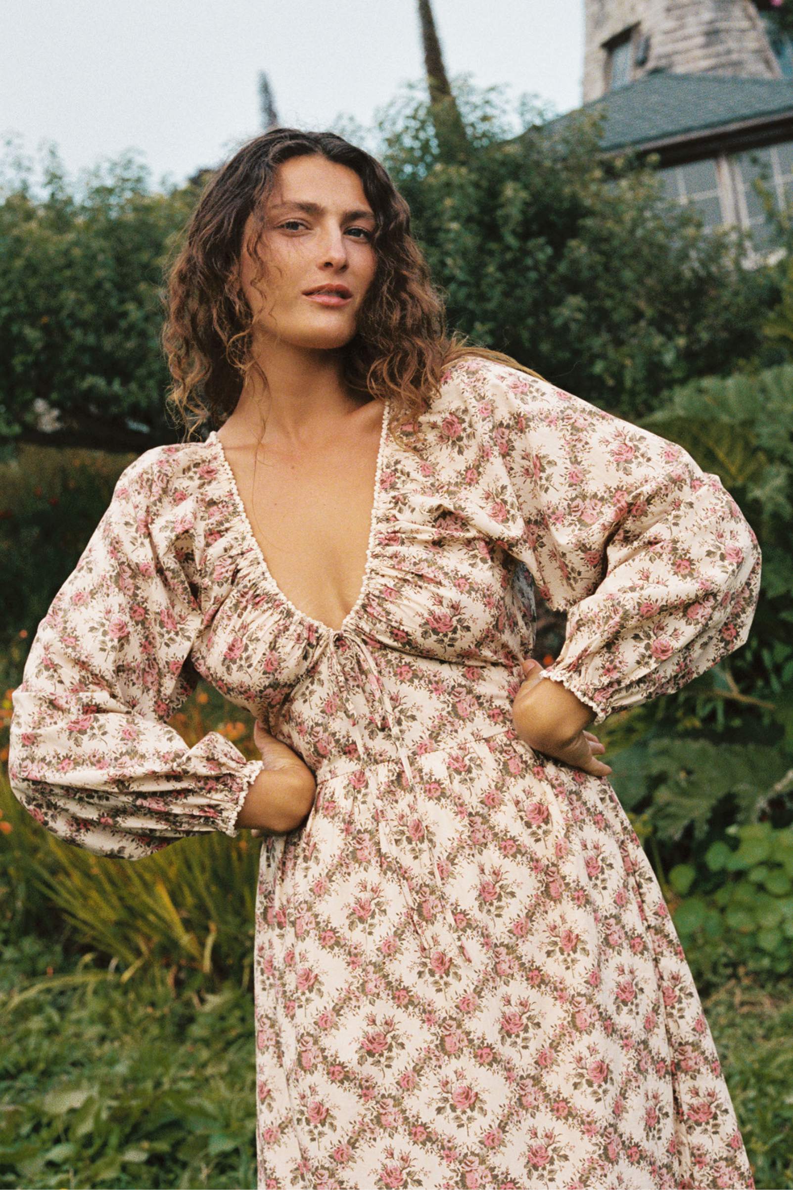 The Venus Dress | Ivory Rose Lattice - Image 5